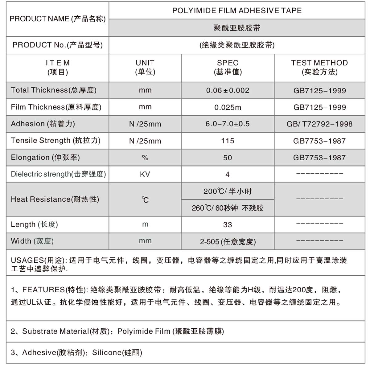 聚酰亞胺絕緣高溫膠帶